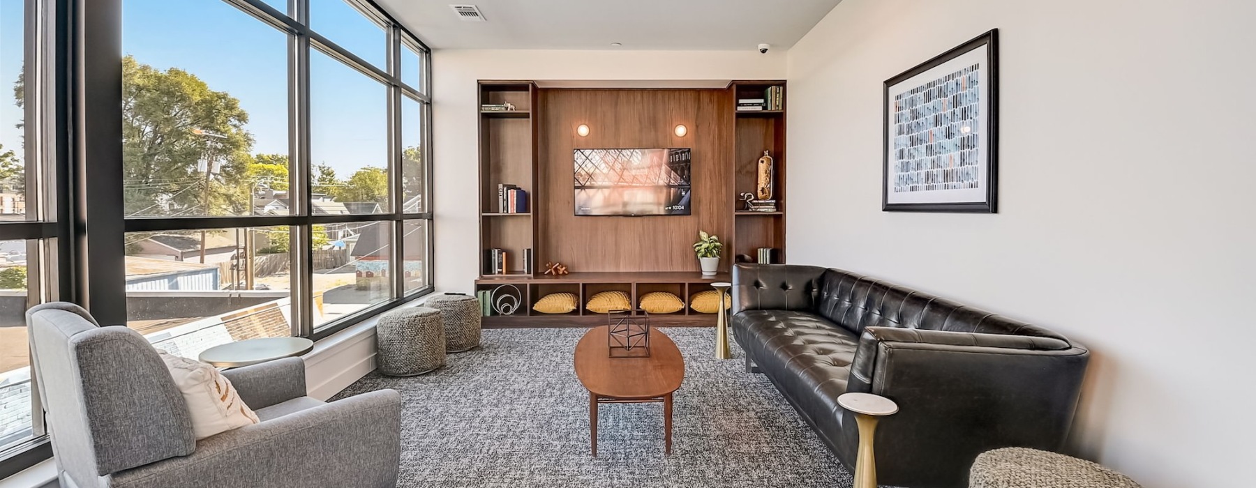 a well-lit spacious lounge